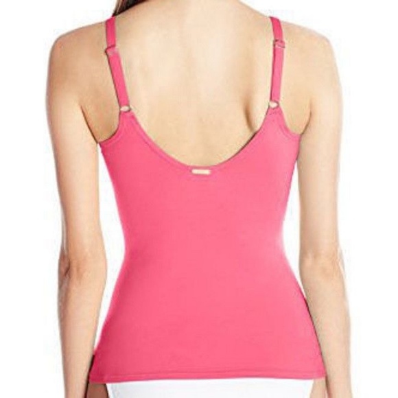 Calvin Klein Twist-Front Ruched Tankini Top - Picture 2 of 2